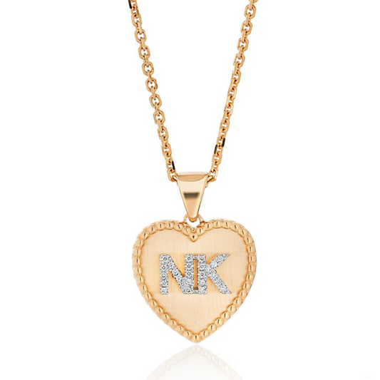 Initial Heart Diamond pendant