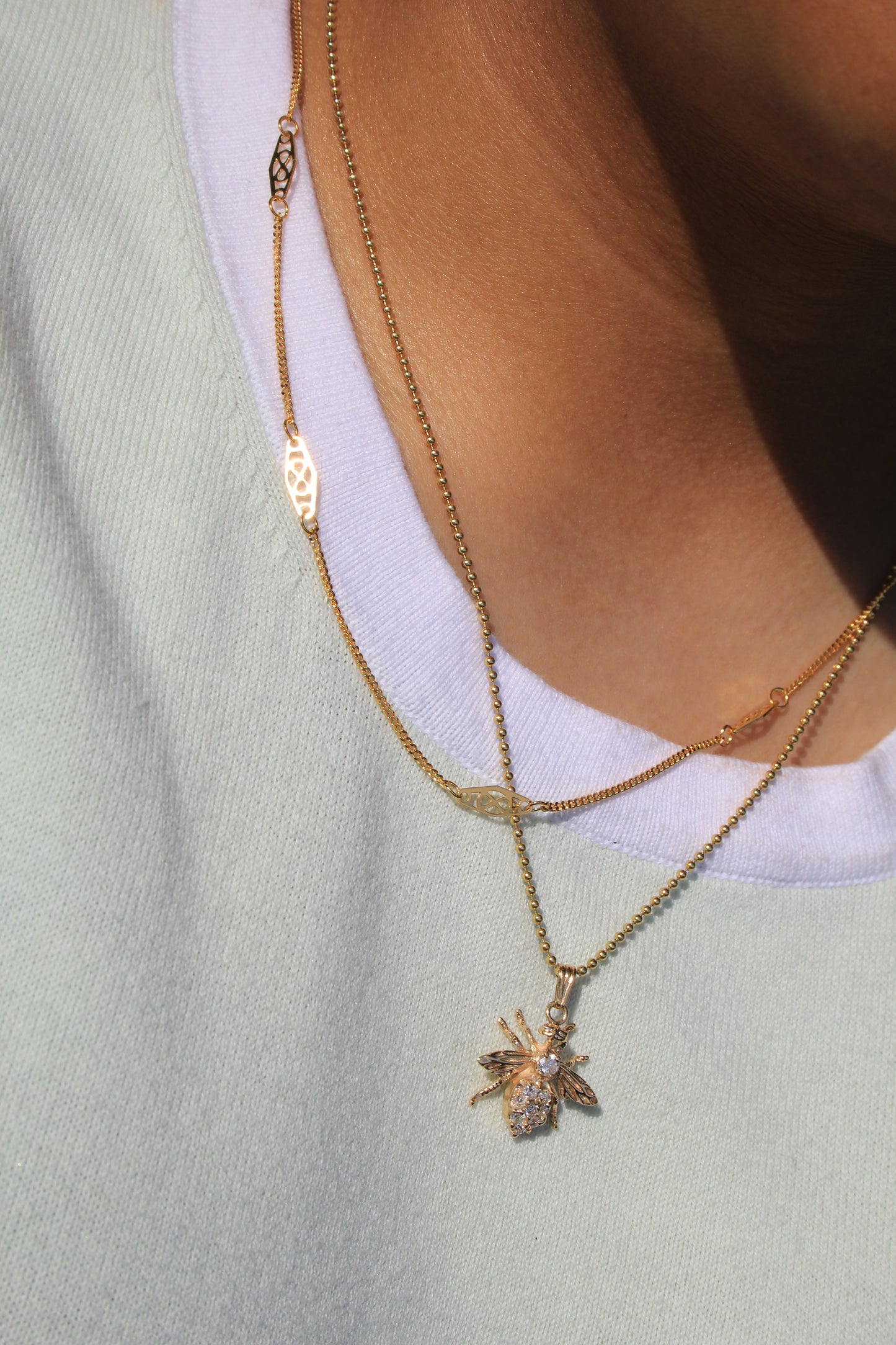 14K Ball necklace
