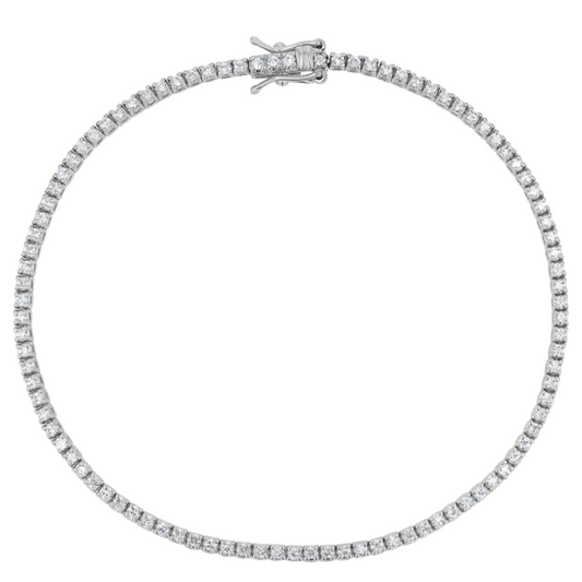 14K diamond tennis bracelet