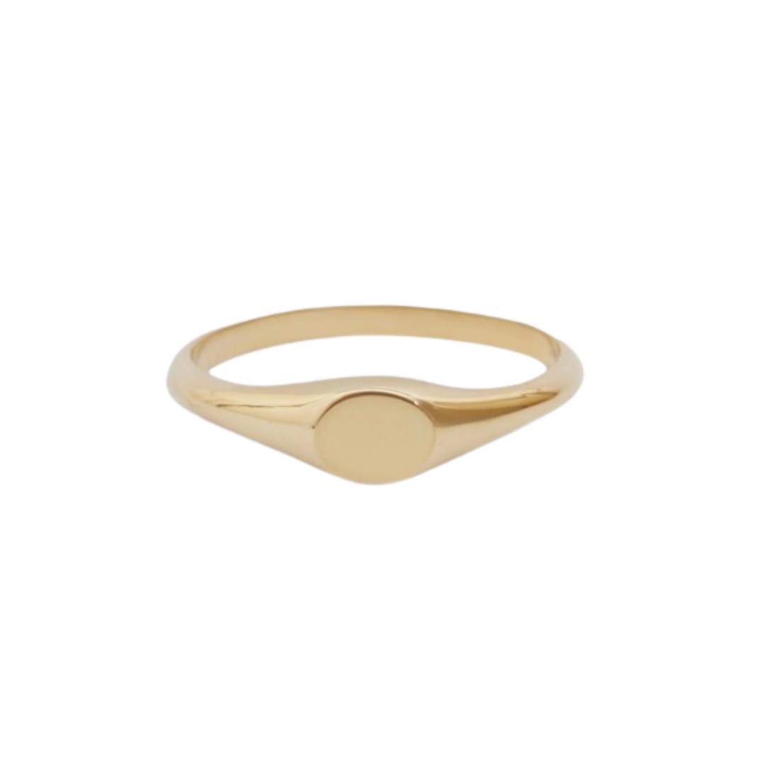 Petite oval signet ring