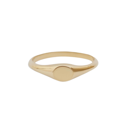 Petite oval signet ring