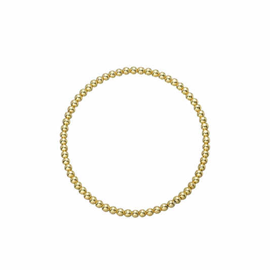 3mm gold bead bracelet